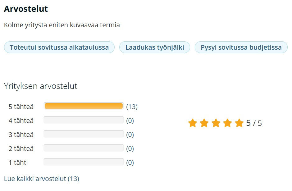 JMAtechin asiakasarvostelut Urakkamaailmassa JMAtechin 5 tähden asiakasarvostelut Urakkamaailma-palvelussa